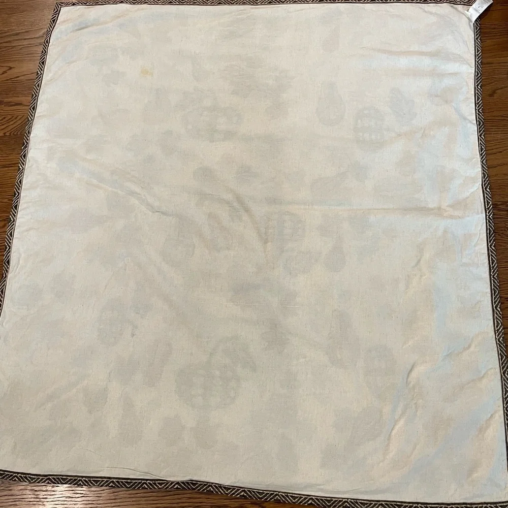 Pottery Barn Aldo Pumpkin Embroidered Table Throw Fall/Thanksgiving #1
